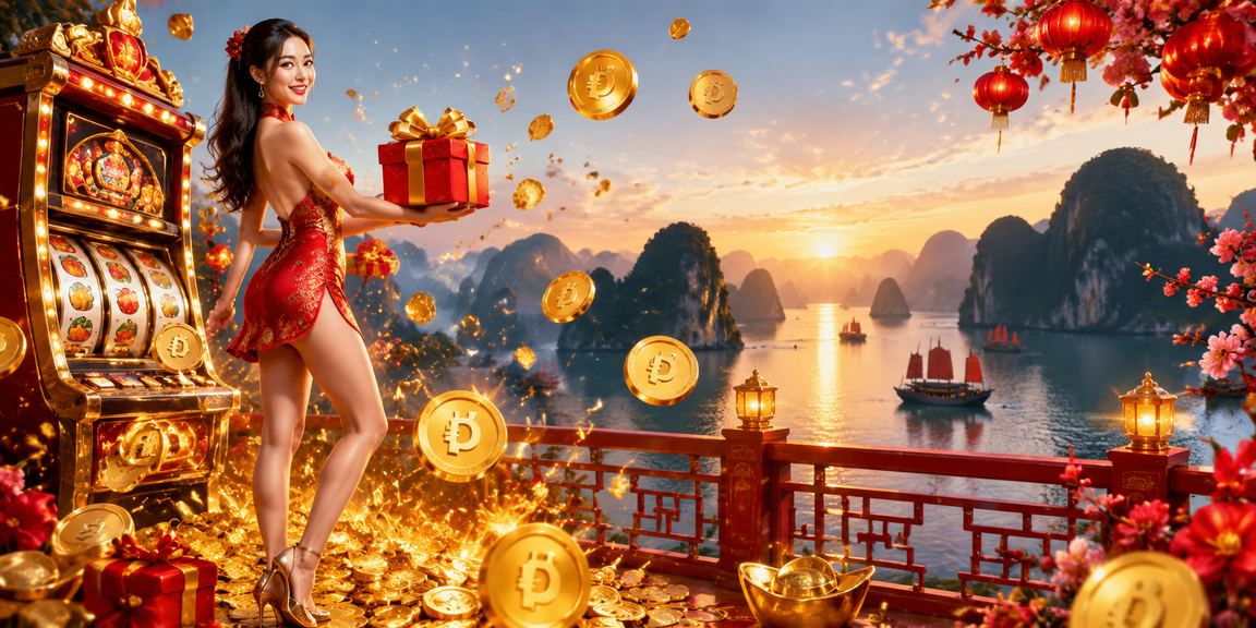 Khung cảnh Hạ Long dịp Tết minh họa nhóm slot game trên di động