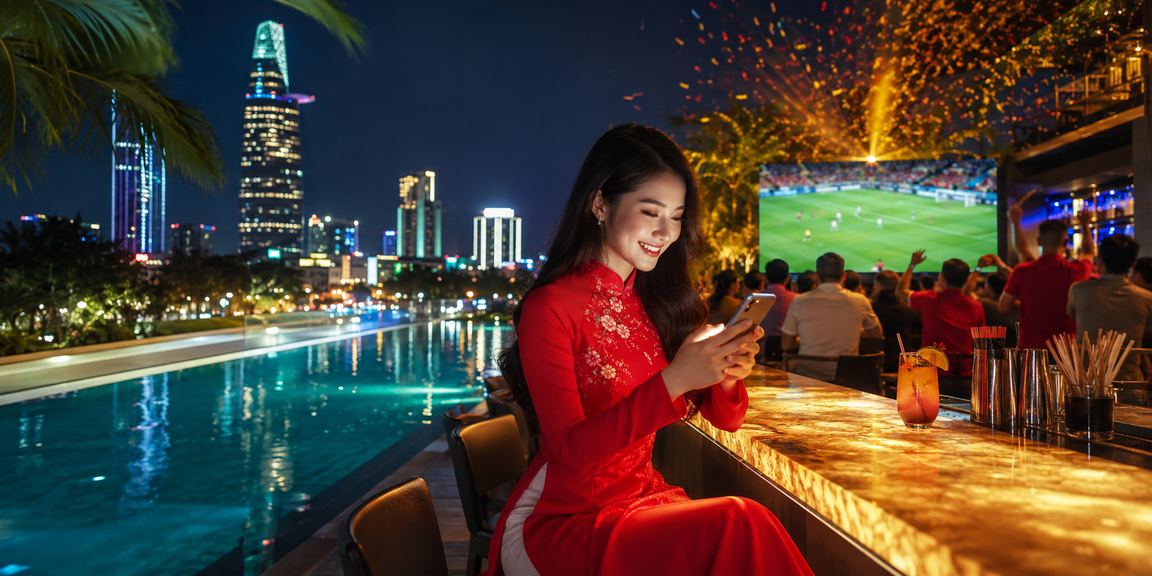 Không khí TP Hồ Chí Minh minh họa bóng đá và trò chơi trên di động